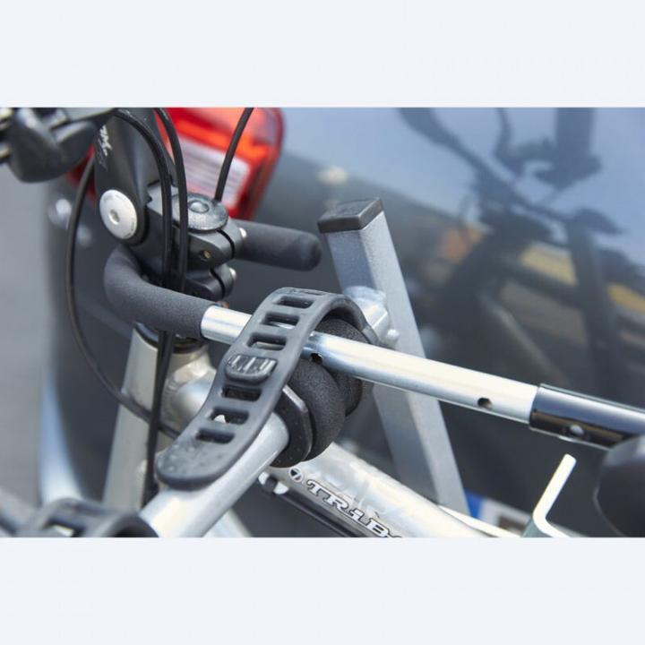 Actual product image Mottez Pair of straps with foam support for 25 mm plastic tube (Black)