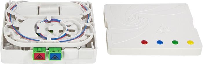 Produktbild LogiLink FTTH Spleiábox, 2x SC/APC, 50 m Verlegekabel, weiá (Spleissbox)