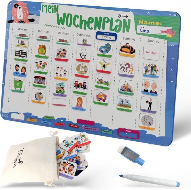 Filapen Planificateur hebdomadaire Tableau magnétique