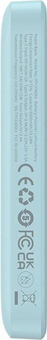 Actual product image Baseus Powerbank mini 6000 mAh 20W (blue) (6000 mAh, 20 W, 20 Wh)