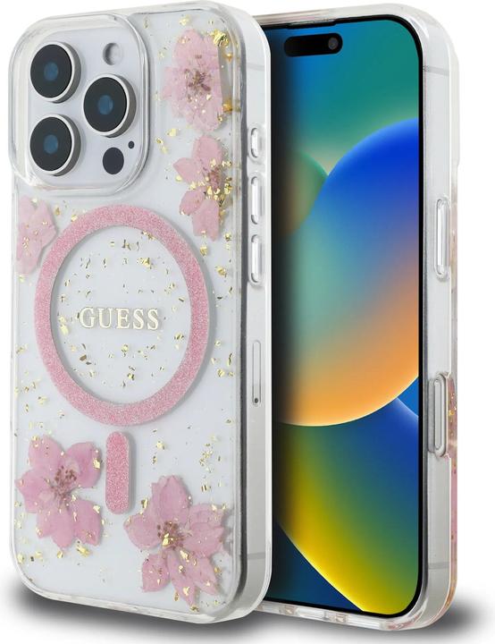 Produktbild Guess Hard Case With Resin Flowers Design (Apple iPhone 16 Pro Max)
