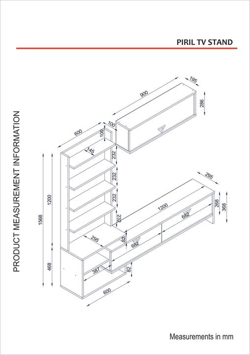 Actual product image Hanah Home Mickael (90 x 28.6 x 19.5 cm)