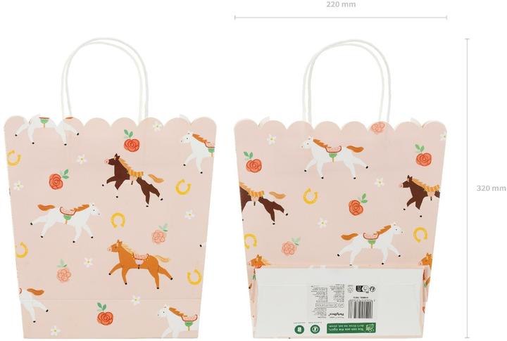Image du produit Partydeco Sac cadeau cheval, 1 pièce, rose clair (Pochette cadeau, 1 x)