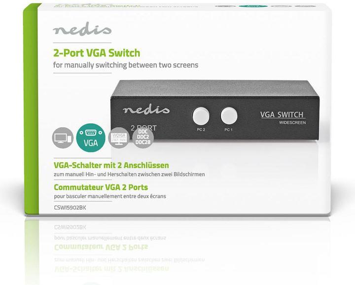 Immagine prodotto Nedis Switch VGA 2 porte Risoluzione massima: 2560x1600 500 MHz