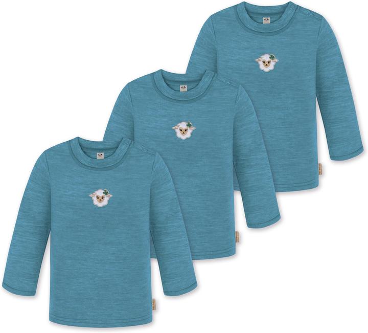Normani 3er Pack Baby Merino Longsleeve „Taupo" - 9467