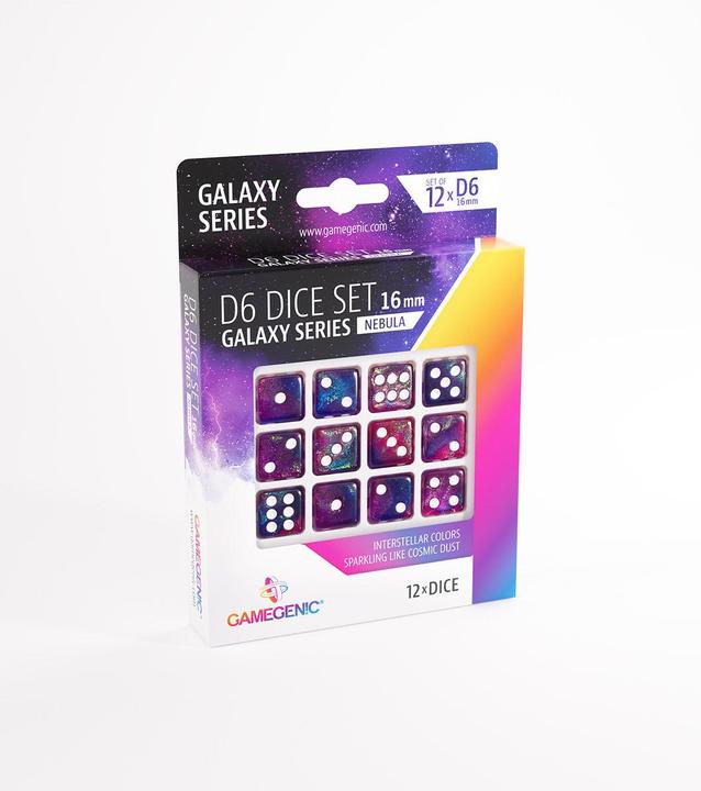 Actual product image Gamegenic Set de 12 Dés D6 - Galaxy Series : Nebula