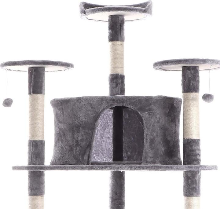 Actual product image Wiltec Corner scratching post grey 210cm cat scratching post cat tree climbing tree cat (210 cm, Grey)