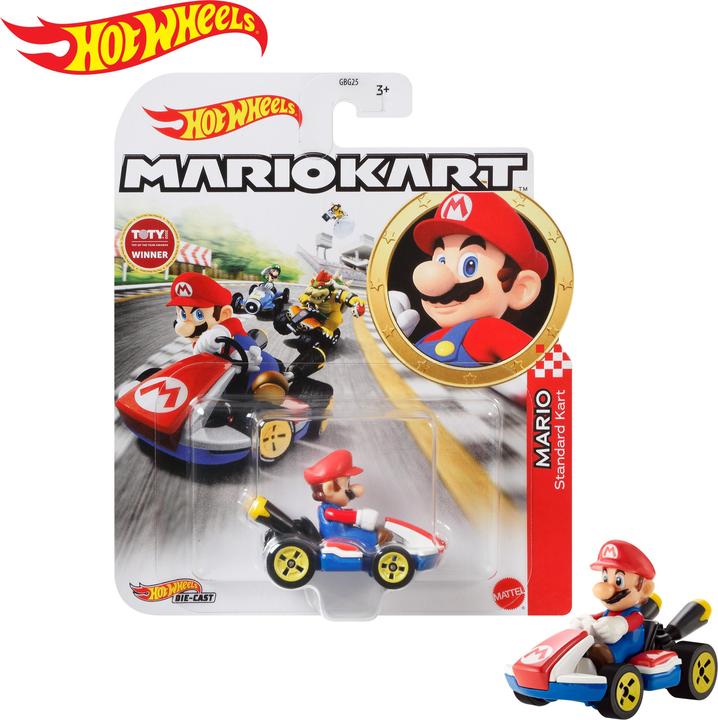 Produktbild Hot Wheels Mario Kart 1:64 Die-Cast Mario
