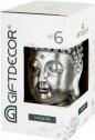Produktbild Giftdecor Buddha-Kopf aus Silberharz (14 x 17 x 25 cm)