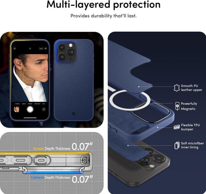 Actual product image Cyrill Kajuk Mag Magsafe Iphone 15 Pro Max Navy (Apple iPhone 15 Pro Max)