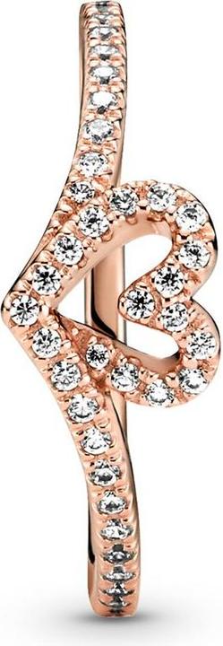 Actual product image Pandora Rose Heart and Wishbone Ring (58)