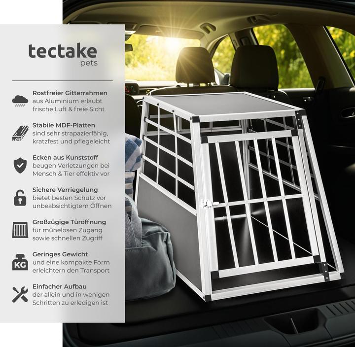 Produktbild tectake Hundetransportbox (Hund, Sicherheitsverschluss)