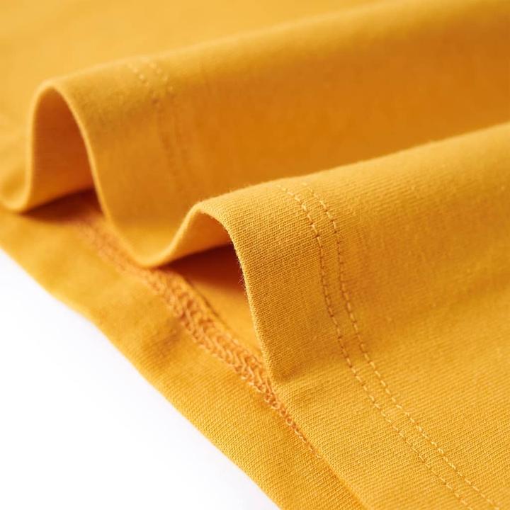 Immagine prodotto VidaXL Camicia da bambino a maniche lunghe ocra 116, materiale: 95% cotone. 5 (116)