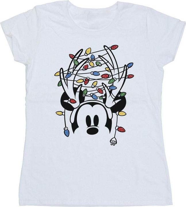Disney Mickey Mouse Christmas Head Lights TShirt (L)