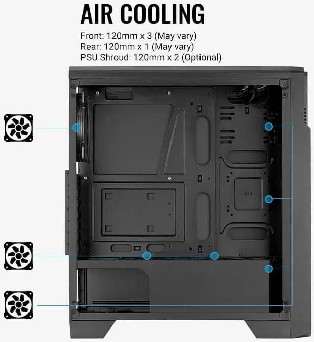 Produktbild AeroCool Ore Tempered Glass (mATX, Mini-ITX, ATX)