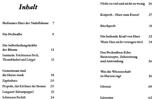 Nutritional values and ingredients Das kleine Buch: Harz- und Pechsalben (German, Karin Buchart, 2023)