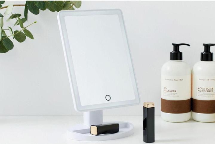 Image du produit Pauleen Miroir cosmétique Miroir d'âme brillant Blanc (8,5 x 20 x 30 cm)