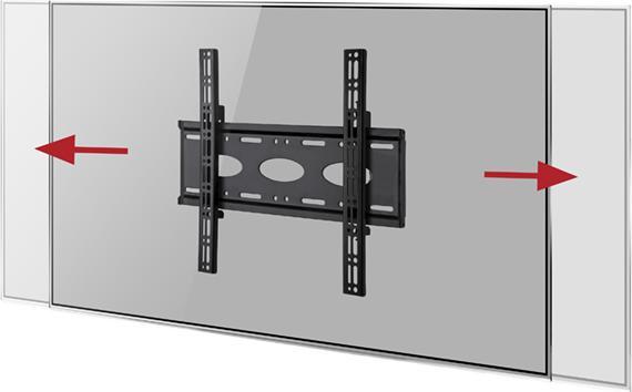 Actual product image b-tech BT8441 - 99.1 cm (39 inch) - 139.7 cm (55 inch) - 80 kg - 455 x 400 mm - Black (Wall, 55", 80 kg)