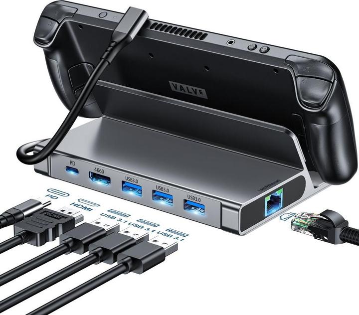 Produktbild Choetech M52 HUB für Steam Deck USB-C (USB-C, 6 Ports)