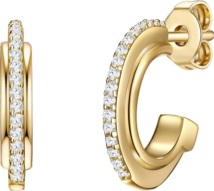 Glanzstücke München Damen Sterling Silber Zirkonia gelbgold - 15828 (Sterling Silber)