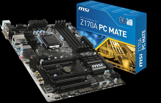 Produktbild MSI Z170a PC Mate (LGA 1151, Intel Z170, ATX)