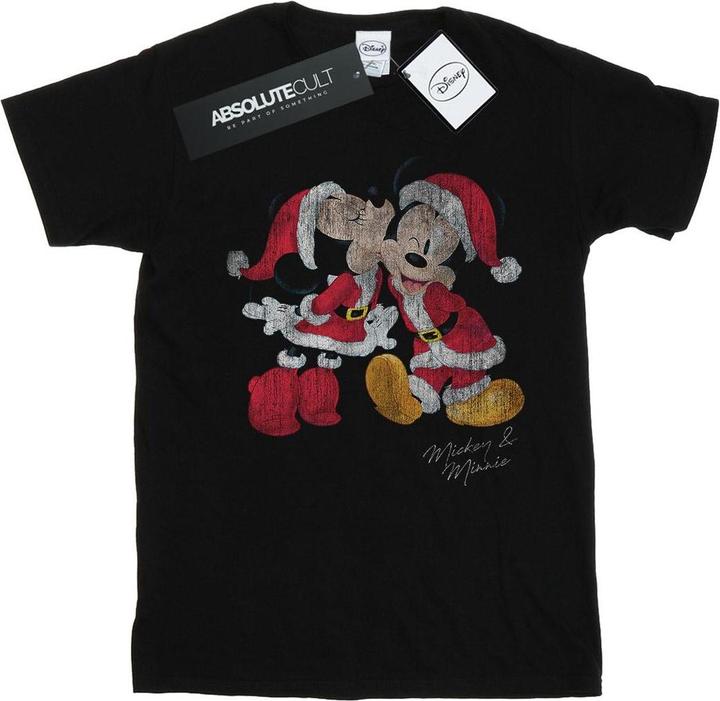 Disney Mickey And Minnie Christmas Kiss TShirt (XXL)
