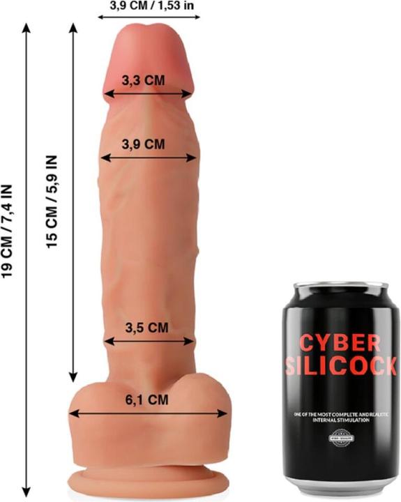 Actual product image Cyber Silicock Oliver Realistico Silicona Liquida 19 cm