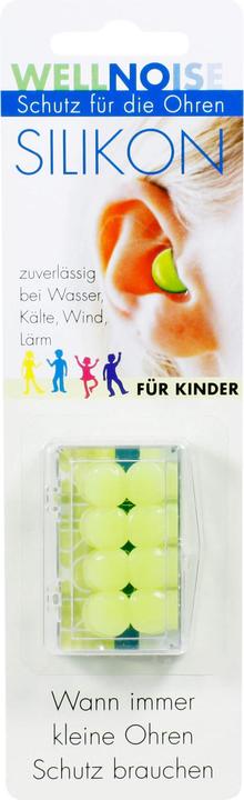 Wellnoise Earplugs for children silicone, 8 pcs. earplugs