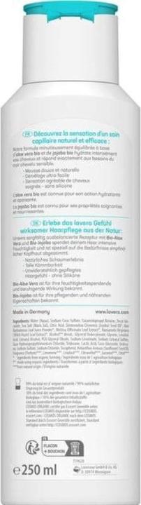 Image du produit Lavera Shampooing basis sensitiv Hydratation et soin Fl 250 ml (250 ml, Shampoing liquide)