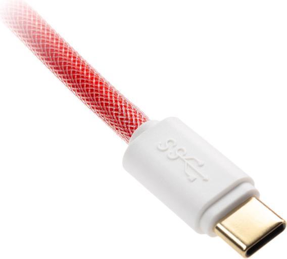 Immagine prodotto Ducky Cavo a spirale Premicord Apple Red, da USB Tipo C a Tipo A - 1,8 m (1.80 m, USB 2.0)