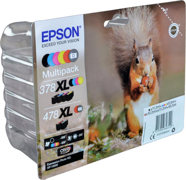 Produktbild Epson 378XL/478XL Claria Photo HD Multipack (M, GY, R, BK, C, Y)