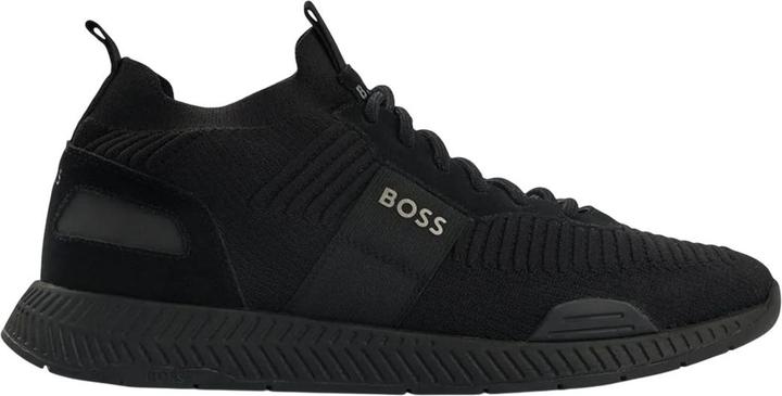 Actual product image BOSS Mens Titanium Suede Panel Running Trainers (48)