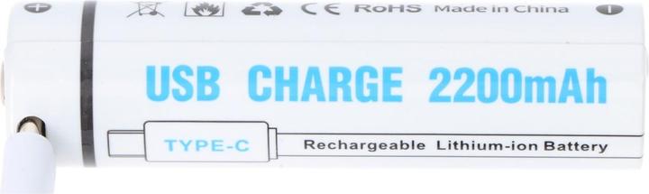 Image du produit AccuCell Rundzelle 18650, Li-ion, 3,7V, 2200mAh, 8,1Wh, mit USB-C Charging Port (1 pcs, 2200 mAh)
