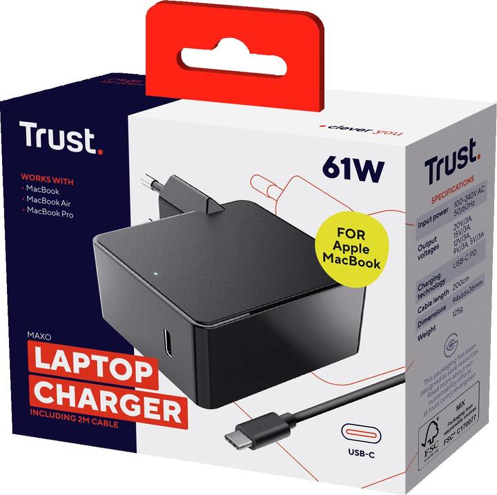 Immagine prodotto Trust Caricatore MacBook Maxo 61 W USB-C (61 W)