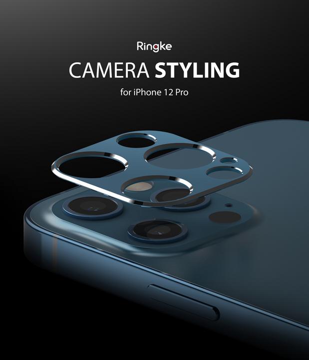 Actual product image Ringke iPhone 12 Pro/12 Pro Max Camera Styling camera island protector Gray (1 Piece, Apple iPhone 12 Pro, Apple iPhone 12 Pro Max)