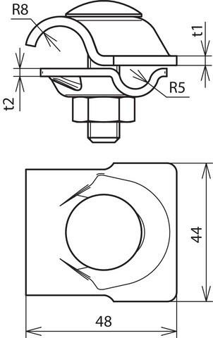 Image du produit Dehn Pince MV St/tZn p. Rd 8-10/16mm avec 392060