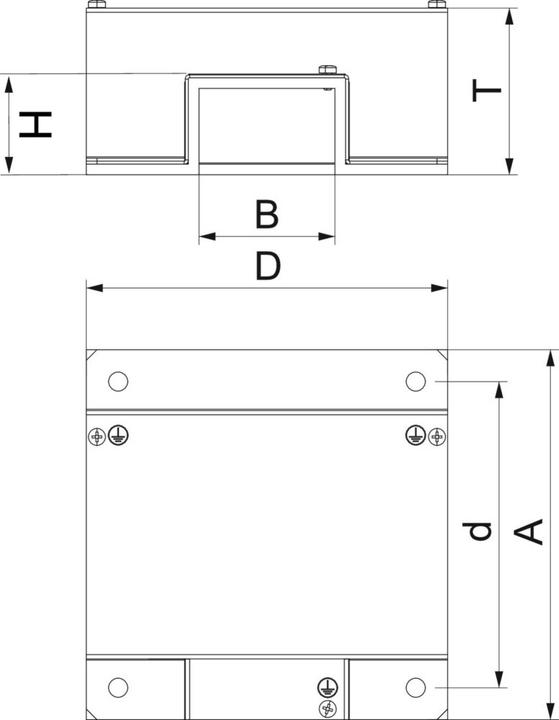 Actual product image OBO Bettermann OBO BSKM-TR 0711 T-reducing branch for wall and ceiling mounting 40x70
