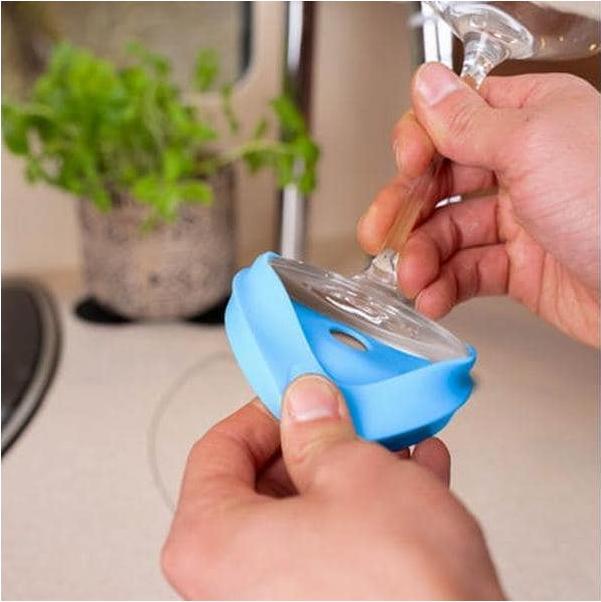 Produktbild Silwy Magnet-Kondom für Stielgläser Hellblau (1 x)