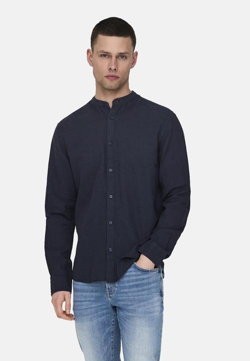 Produktbild Only & Sons Slim Fit Mandarin Kragen Hemd Hemd (L)