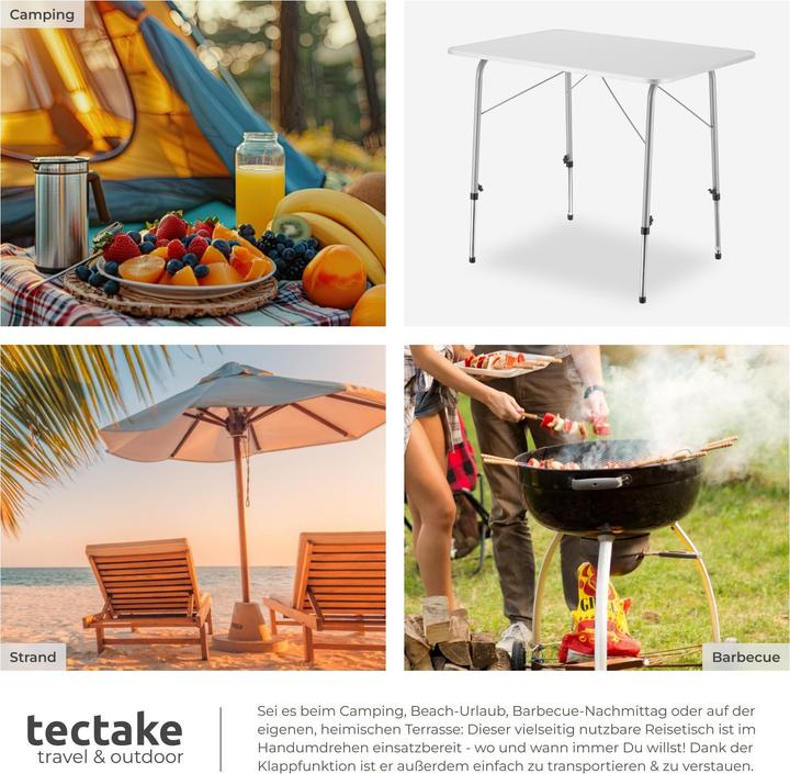 Actual product image tectake Camping folding table