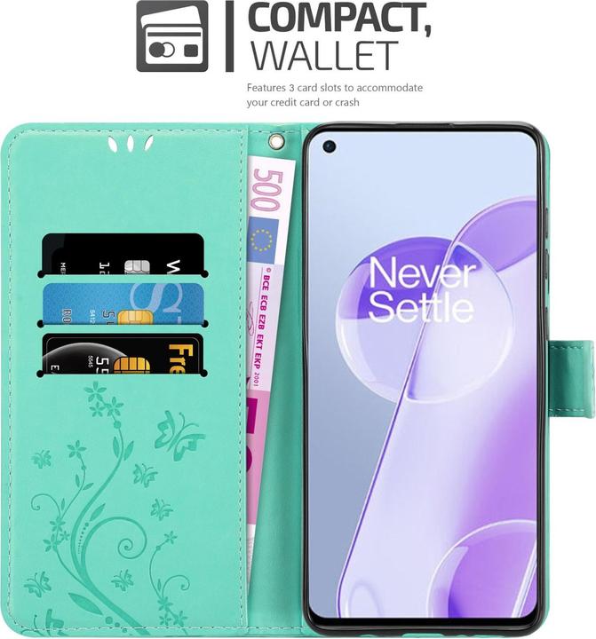 Produktbild Cadorabo Flower Book Hülle (OnePlus 9RT 5G)