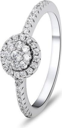 Brilio Silver - Beautiful silver ring with zircons RI029W - Circuit: 50 mm (50)