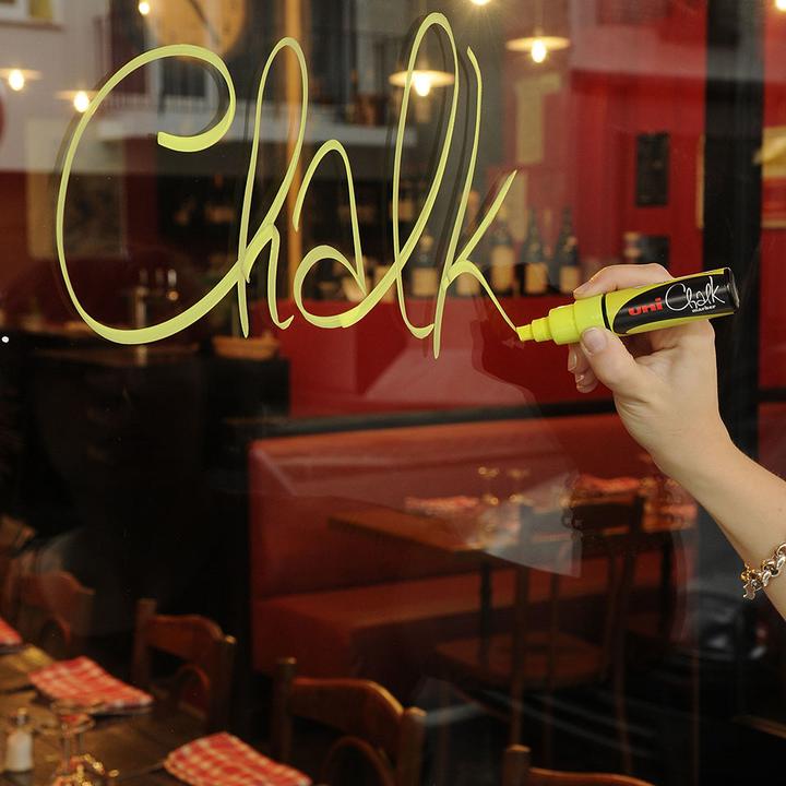 Actual product image Uni-ball Chalk Marker - chalk marker (White, Black, Gold, Silver, 8 mm, 4 x)