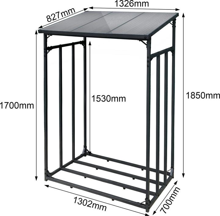 Produktbild Wiltec Toboli Kaminholzregal