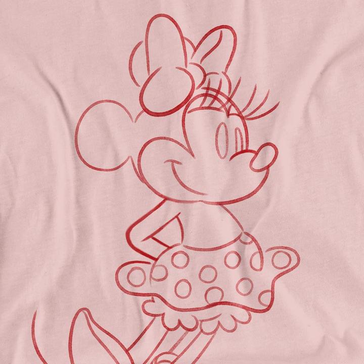 Actual product image Disney Unisex Adult Minnine Mouse Sketch T-Shirt (XL)