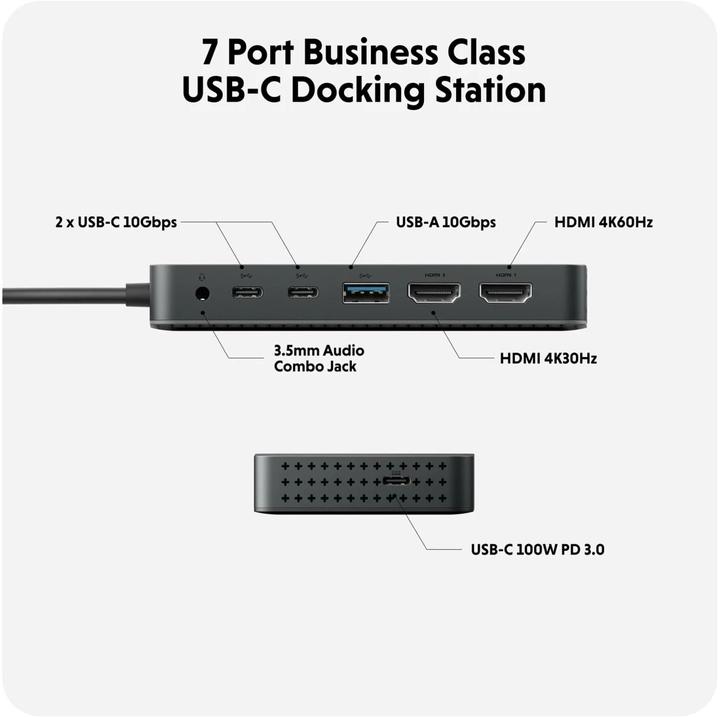 Actual product image Hyper Drive Universal USB-C 7-in1 Dual HDMI Mobile Dock (USB-C, 7 Ports)