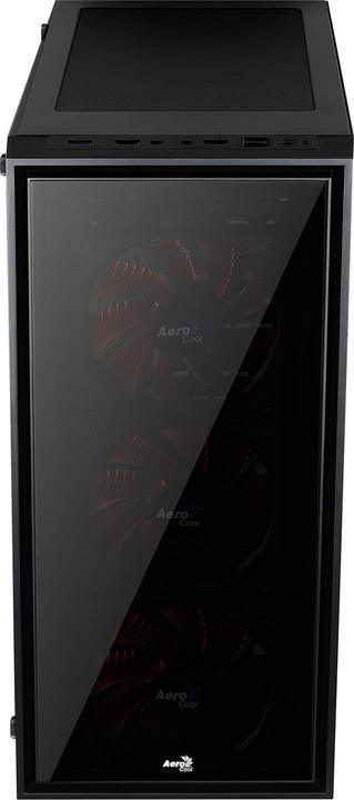 Produktbild AeroCool Quartz Red Midi-Tower - schwarz Window (ATX, mATX, Mini-ITX)