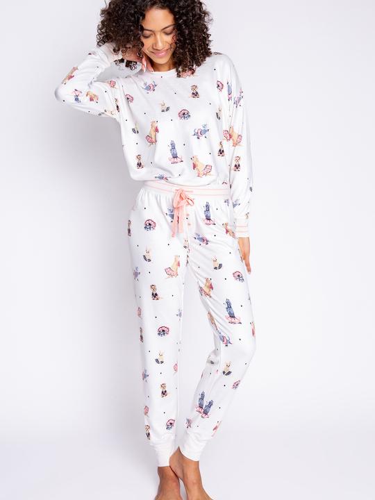 Actual product image Pj Salvage Jumper white/small patterned (38)