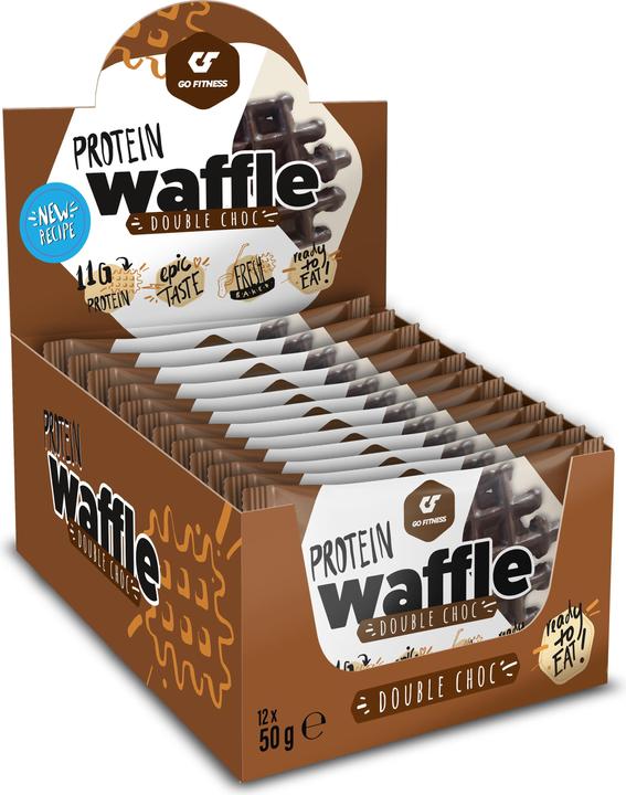Actual product image Go Fitness Protein waffle (Double Choc, 12 pcs., 600 g)