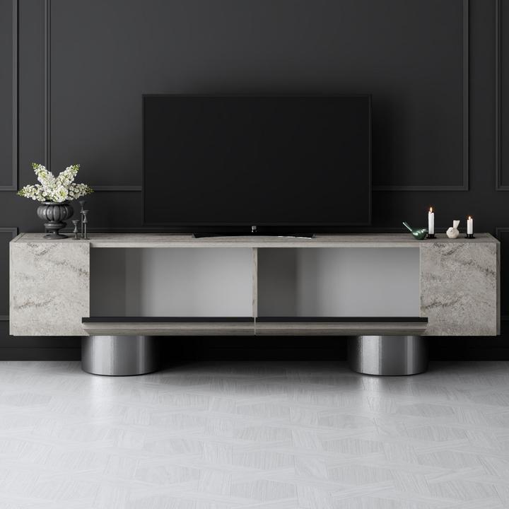 Actual product image Skye Decor Bohem Silver TV Stand (180 x 50 x 30 cm)